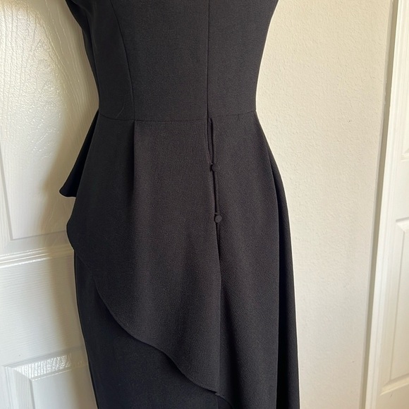 Teri Jon by Ricki Freeman Black Peplum Sheath Dress - Picture 9 of 9